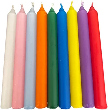Colored Candles for Healing Layout