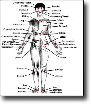 Meridian Accupressure points